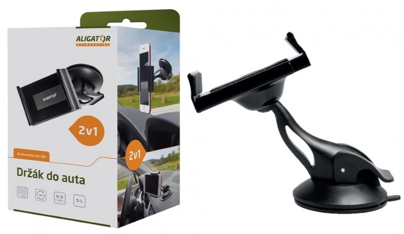 Aligator HA02 držák do auta 2v1, s přítlačnými rameny