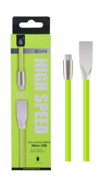Datový a nabíjecí kabel PLUS, MicroUSB, (N8048), zelený