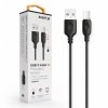 Datový kabel , USB-C, 2A, 1m, prodloužený konektor 9mm, černý