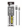 Datový a nabíjecí kabel PLUS 8050, MicroUSB + iPhone Lightning, metal