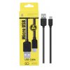 Datový a nabíjecí kabel PLUS, Micro USB, (AS115), černý