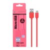 Datový a nabíjecí kabel PLUS, Micro USB, (AS115), červený