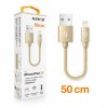 Datový kabel ALIGATOR PREMIUM 2A, Lightning 50cm zlatý