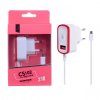 Nabíječka PLUS CS102, kabel MicroUSB + USB výstup 5V/2,1A - červená