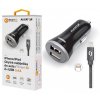 Nabíječka do auta ALIGATOR iPhone/iPad 2xUSB výst. 3.4A, smart IC,čená