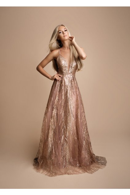 trpytive plesove saty rose gold bestmoda severine