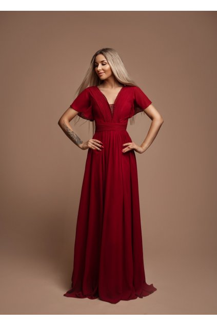 červené společenské šaty Grace