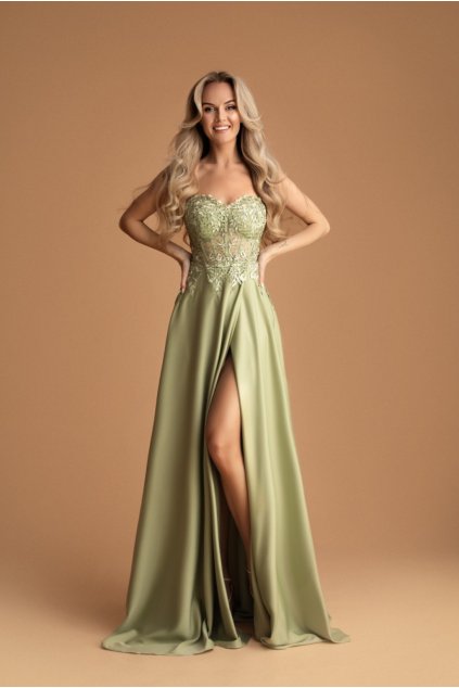 Mint zelené společenské plesové šaty Madeleine na plesy, večírky, gala večery i svatby