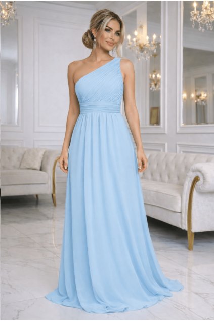 Světle modré společenské šaty pro družičky, svatební hosty, svědkyně