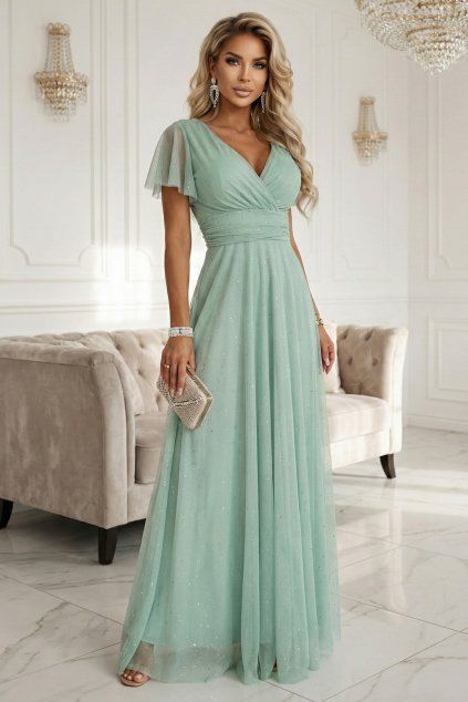 mint zelenkavé šaty melania7