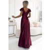 Vínové společenské šaty na svatbu pro hosty, družičky, svědkyně, šaty na ples, šaty do divadla, Crystal, Numoco