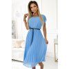 světle modré šaty s plisovanou sukní SKY3