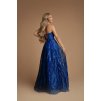 Královsky modré plesové šaty Elena