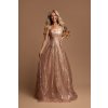 Růžové třpytivé šaty na maturitní ples maturák