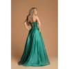 Zelene tyrkysove satenove plesove maturitni saty na maturitni ples s kapsami