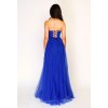 Modré třpytivé společenske plesové šaty na maturitní ples šaty do tanečních praha bestmoda salon