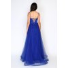 Modré třpytivé společenské plesové šaty na maturitní ples, do tanečních, šaty na gala-večer