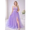 Fialové třpytivé společenské šaty na maturitní ples, imatrikulace, taneční