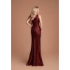 Vínové společenské večerní plesové šaty Solange na plesy, gala večery, oslavy i moderování
