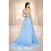 Světle modré třpytivé plesové šaty Valerie na maturitní ples i prodlouženou