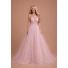 Růžové třpytivé společenské šaty na plesy i svatby pro svatební hosty družičky