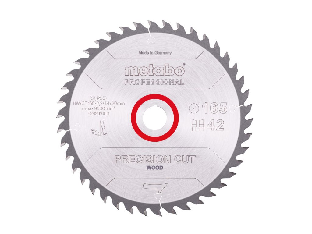Pilový kotouč „precision cut wood – professional“, 165x2,2/1,4x20 Z42 WZ 15°