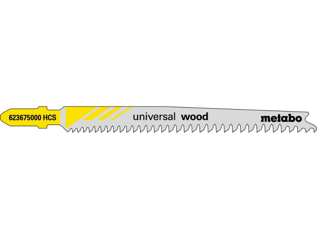 25 plátků pro přímočaré pily "universal wood" 91 mm, progresivní, HCS, Type 23675