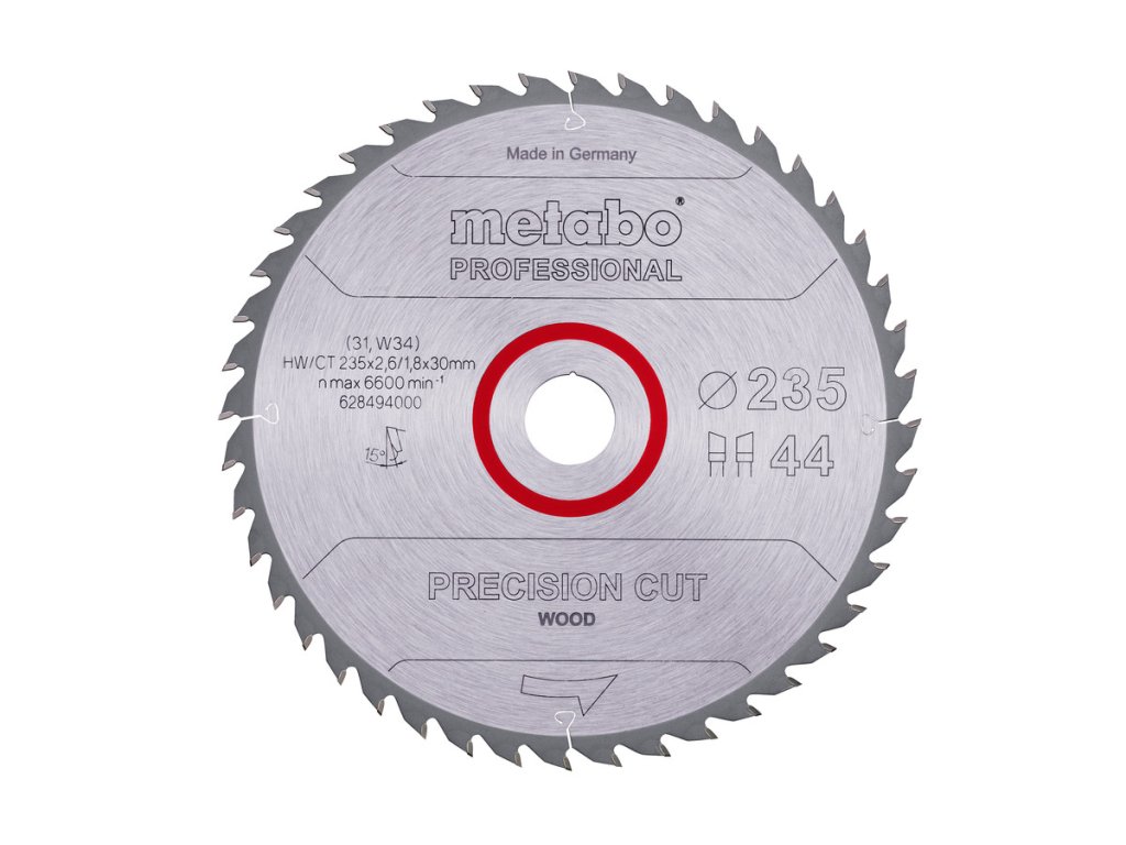 Pilový kotouč "precision cut wood - professional", 235x2,6/1,8x30, Z44 WZ 15°