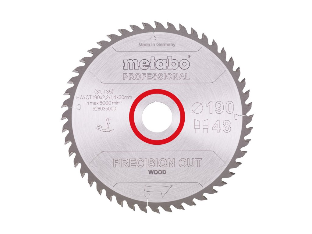 Pilový kotouč "precision cut wood - professional", 190x2,2/1,4x30, Z48 WZ 15°