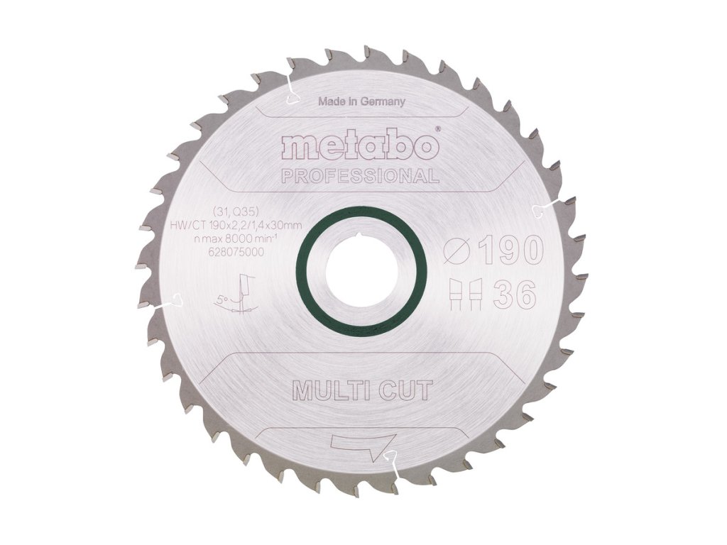 Pilový kotouč "multi cut - professional", 190x2,2/1,4x30, Z36 WZ 5°