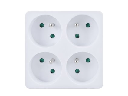 Solight rozbočka, 4 x 10A, bílá