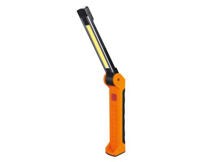 Solight pracovní nabíjecí LED lampa,  500lm + 70lm, COB, Li-Ion, USB, černooranžová