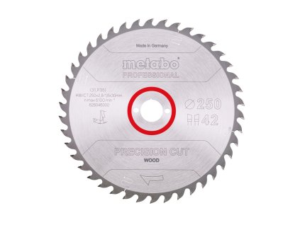 Pilový kotouč "precision cut wood - professional", 250x2,8/1,8x30, Z42 WZ 15°