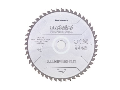 Pilový kotouč „aluminium cut – professional“, 165x1,6/1,2x20 Z48 FZ/TZ 5°neg