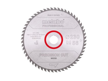 Pilový kotouč "precision cut wood - professional", 230x2,6/1,8x30, Z56 WZ 15°