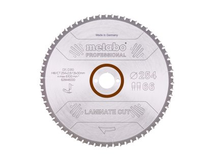 Pilový kotouč „laminate cut – professional“, 254x2,6/2,0x30 Z66 FZ/TZ 0°