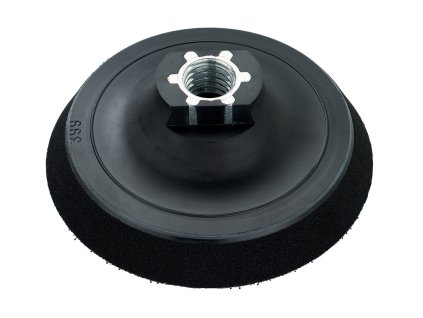 Podložný talíř se suchým zipem Ø 100 mm, vnitřní závit M 14 a středový otvor, pro leštičky za mokra