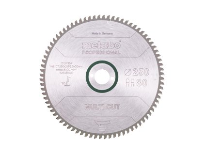 Pilový kotouč "multi cut - professional", 250x2,8/2,0x30, Z80 FZ/TZ, 5° neg.