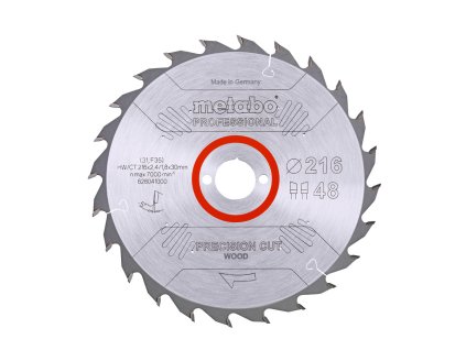 Pilový kotouč "precision cut wood - professional", 216x2,4/1,8x30, Z48 WZ 5° neg.