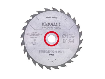 Pilový kotouč „precision cut wood – professional“, 165x2,2/1,4x20 Z24 WZ 20°