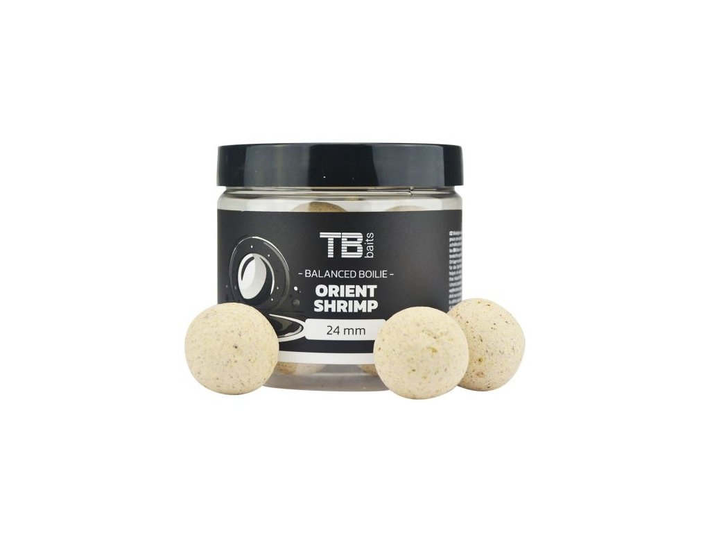 tb baits vyvazene boilie balanced white edition atraktor orient shrimp 100 g 24 mm