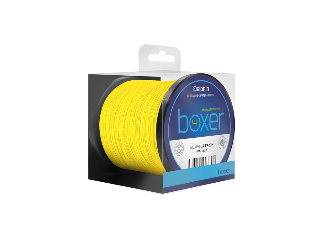 Delphin BOXER 4 / fluo žlutá 0,40mm 150m 30,1kg (Varianta 0,40mm 30,10kg 150m)