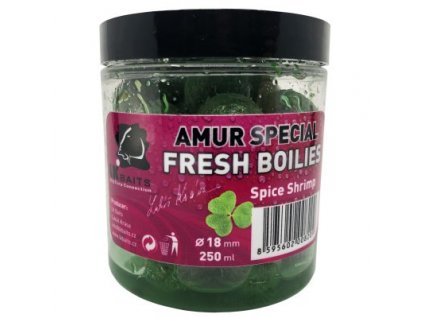 LK Baits Fresh Boilie Amur Special Spice Shrimp 18mm 250ml