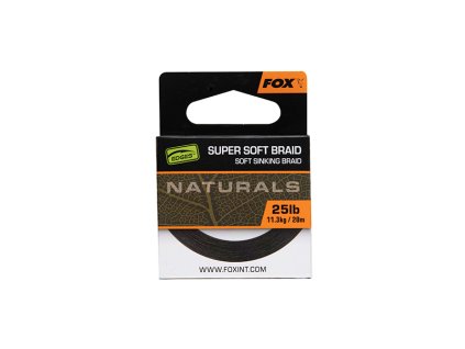 cac827 fox naturals super soft sinking braid 20m 25lb box