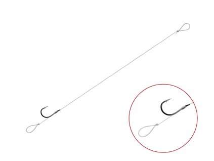 Feederový návazec Delphin FLR Loop / 6ks vel. 8  8cm Bez protihrotu (Varianta 8cm #8 SM)