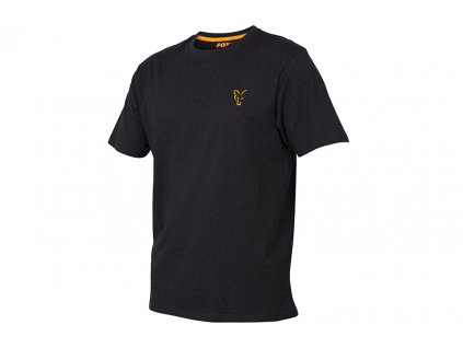 fox collection t shirt black orange angled