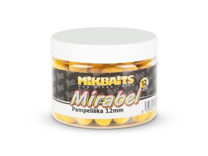 82845 mikbaits mirabel fluo boilie 150ml pampeliska 12mm