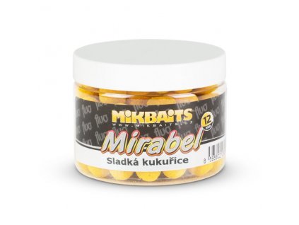 82851 mikbaits mirabel fluo boilie 150ml 12mm sladka kukurice