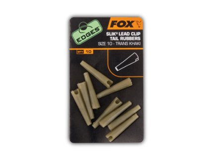 87963 fox edges slik lead clip tail rubber size 10 khaki