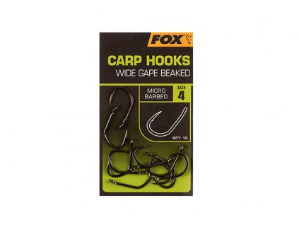 91404 fox international hacky carp hooks wide gape vel 4